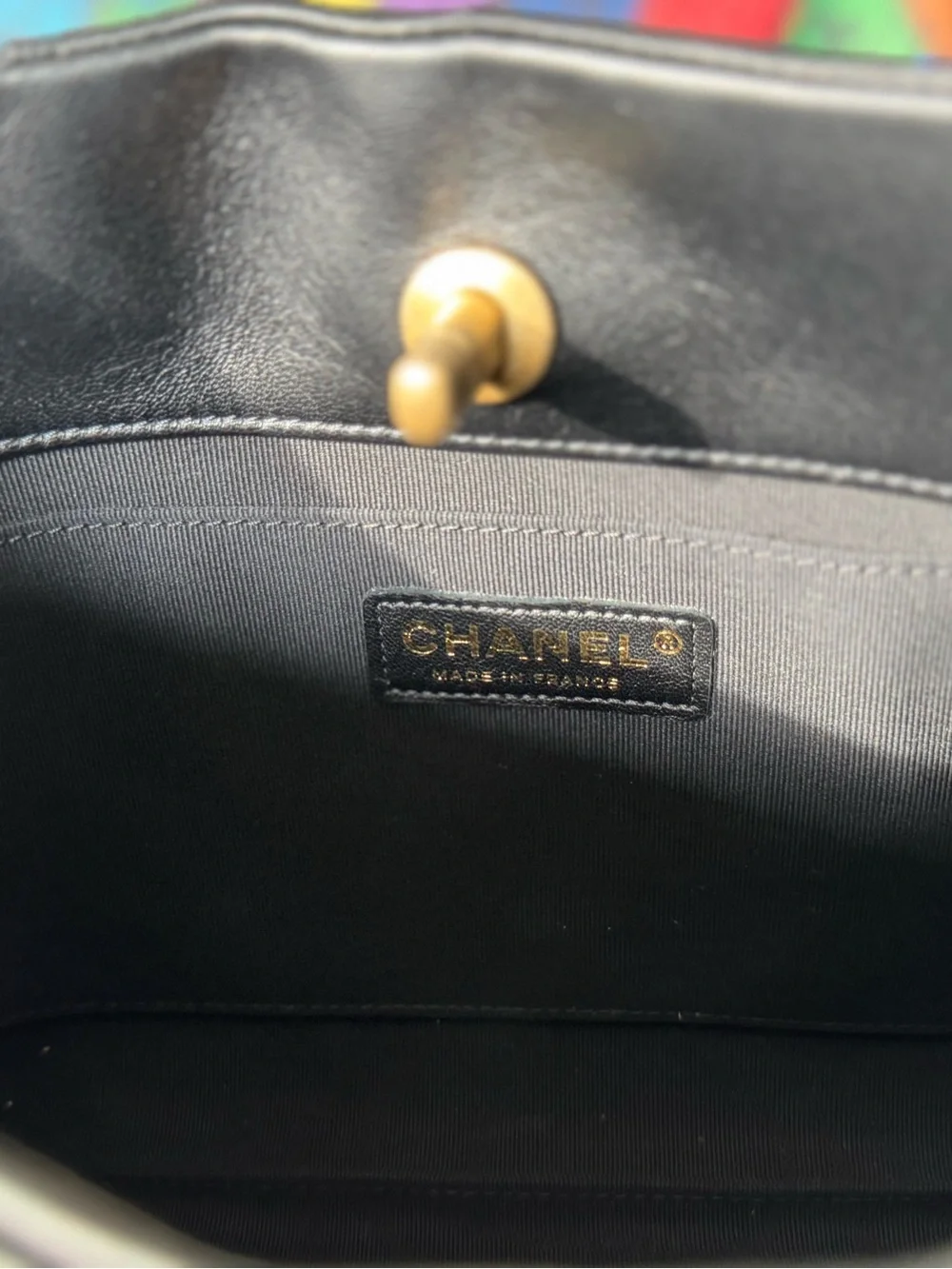 CHANEL Black Quilted Crossbody with Gold Hardware